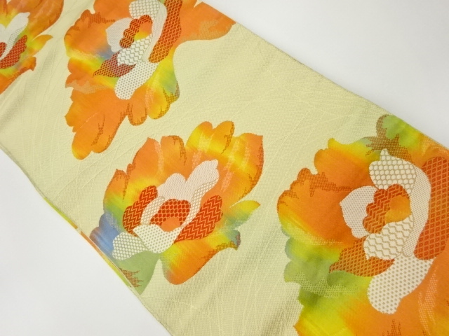 本場筑前博多大花模様織出し名古屋帯